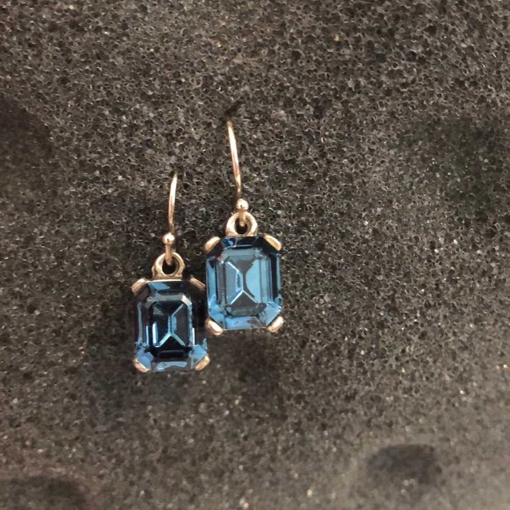 Blue sapphire like dangle earrings